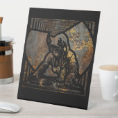 Signe De Table Style DJ Chat Wutang (In SItu)