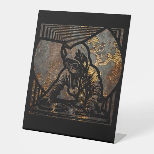 Signe De Table Style DJ Chat Wutang (Recto)