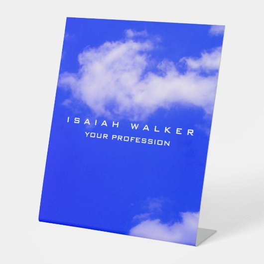 Signe De Table Style élégant classique Plaine unique Ciel bleu sp (Recto)