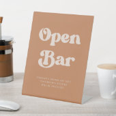 Signe De Table Style rétro Brown sucre Mariage Open Bar (In SItu)