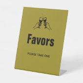 Signe De Table Style rétro Dessin à main Faveurs de mariage (Recto)