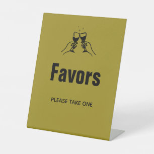 Signe De Table Style rétro Dessin à main Faveurs de mariage