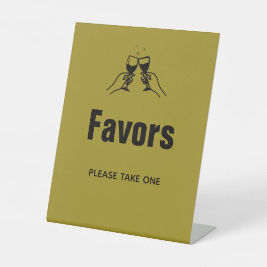 Signe De Table Style rétro Dessin à main Faveurs de mariage (Recto)