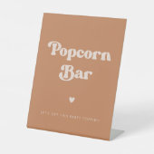 Signe De Table Style rétro sucre Brown Mariage Popcorn bar (Recto)
