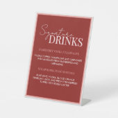 Signe De Table Stylish Juicy Red Signature Drink Wedding (Recto)