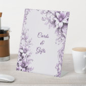 Signe De Table Stylish Purple Flowers Tabletop Signs (In SItu)