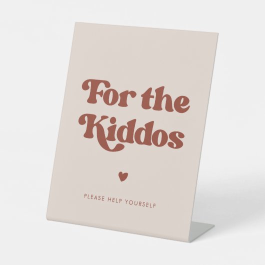 Signe De Table Stylish rétro Peach Pink Pour les Kiddos (Recto)