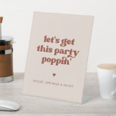 Signe De Table Stylish retro rose Faisons éclater cette fête" (In SItu)