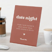 Signe De Table Stylo rétro Terracotta Date idées nuit (In SItu)