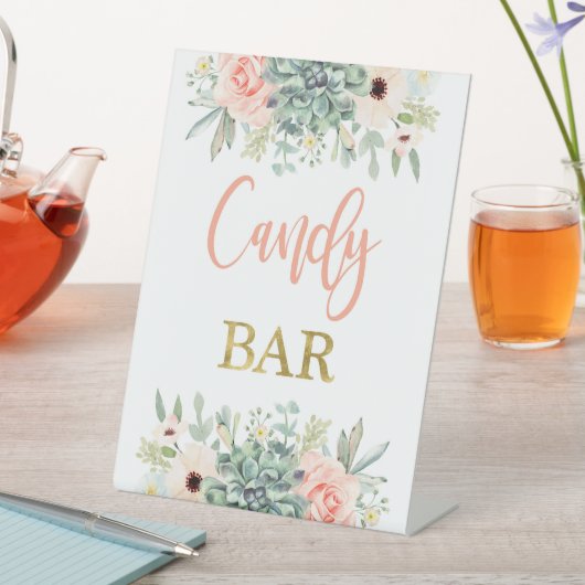Signe De Table Succulents Candy Bar (In SItu)