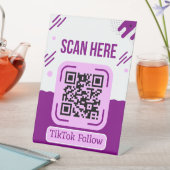 Signe De Table Suivez sur le code QR TikTok | Suivi TikTok (In SItu)