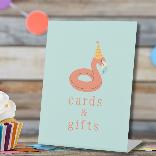 Signe De Table summer flamingo popsicle kids birthday pool party