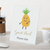 Signe De Table Summer Pineappy Tropical Guest Book Anniversaire (In SItu)