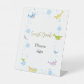 Signe De Table Summer Pool Party Shark Float Livre d'Invité (Recto)