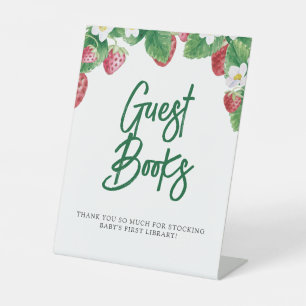 Signe De Table Summer Strawberry Guest Books Baby shower
