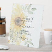 Signe De Table Sunflower Devinez combien de baisers Fête des mari (In SItu)