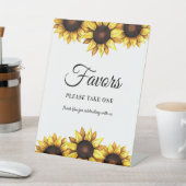 Signe De Table Sunflower Favore Mariage Jaune Blanc (In SItu)