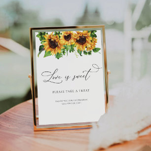 Signe De Table Sunflower Love Is Sweet Sign