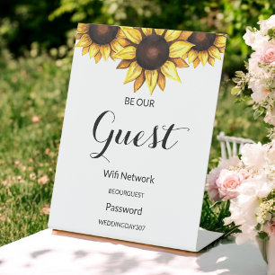 Signe De Table Sunflower Wifi Mot De Passe Soyez Notre Guichet