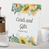 Signe De Table Sunflowers Green Feuilles Anniversaire Cartes cade (In SItu)