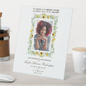 Signe De Table Sunflowers Photo Remembrance Wedding Dear Ones (In SItu)