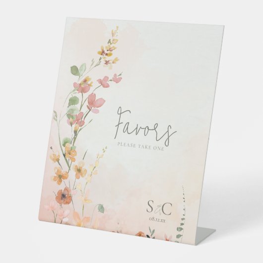 Signe De Table Sunny Fleur sauvage Wedding Favors Gradient ID1023 (Recto)