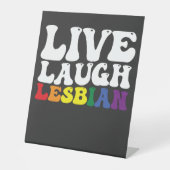 Signe De Table Super Live Lauder Lesbian LGBT Pride (Recto)