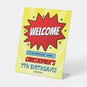 Signe De Table Superhero Comic Book N'importe quel âge Anniversai (Recto)