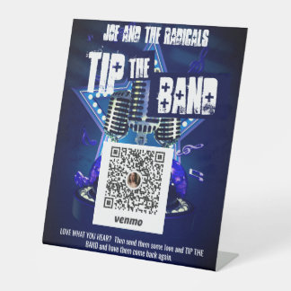 Signe De Table Support Bande locale Venmo Pedestal Signal