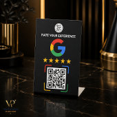 Signe De Table Support de piedestal de révision Google noir Panne