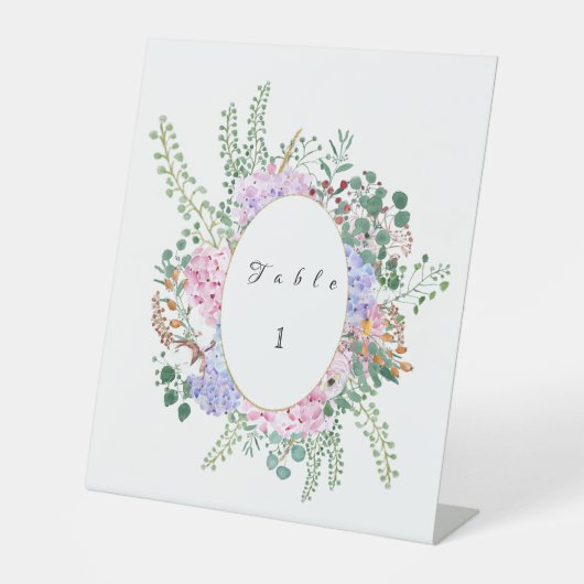 Signe De Table Support de table mariage Hydrangea 2 (Recto)