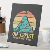 Signe De Table Sur le Christ le Rocher Solide je se tient (In SItu)