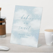 Signe De Table Sur le nuage 9 bébés sont doux Vibrant Bleu (In SItu)