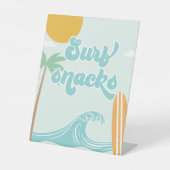 Signe De Table Surf Snacks Surf Plage Anniversaire Nourriture (Recto)