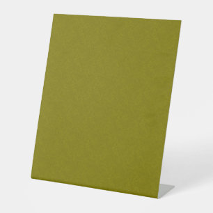 Signe De Table Surface vert olive avec un motif subtil en tourbil