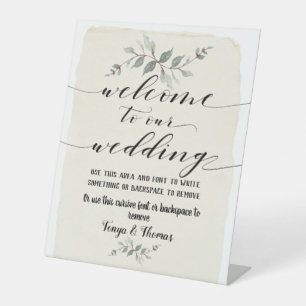 Signe De Table Swash Police Writing Calligraphy Russe Welcome