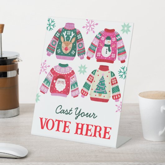 Signe De Table Sweat moche Cast Your Vote Sign (In SItu)