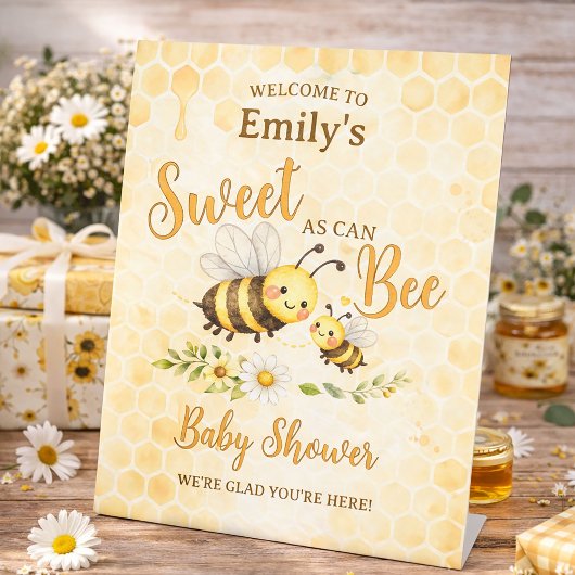 Signe De Table Sweet as Can Bee Baby Shower