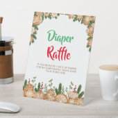 Signe De Table Sweet Cookie Christmas Diaper Raffle Baby shower (In SItu)
