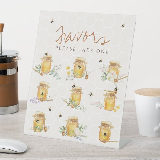 Signe De Table Sweet Little Honey Baby shower Faveurs (In SItu)