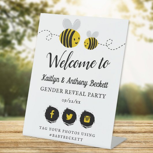 Signe De Table Sweet Little Honey Bee Party Bienvenue