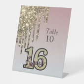 Signe De Table Sweet sixteen or rose rose pâle (Recto)