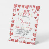 Signe De Table Sweetheart Birthday Time Capsule Card (Recto)