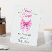 Signe De Table Sweetheart bow Valentines baby shower Welcome sign (In SItu)