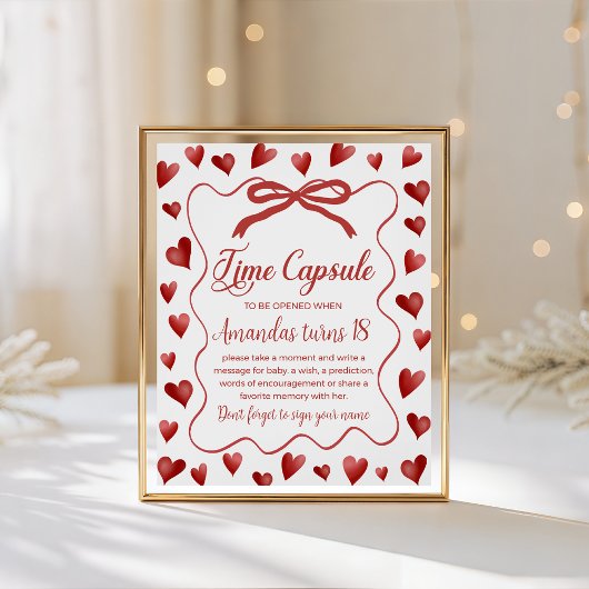 Signe De Table Sweetheart Time Capsule Card