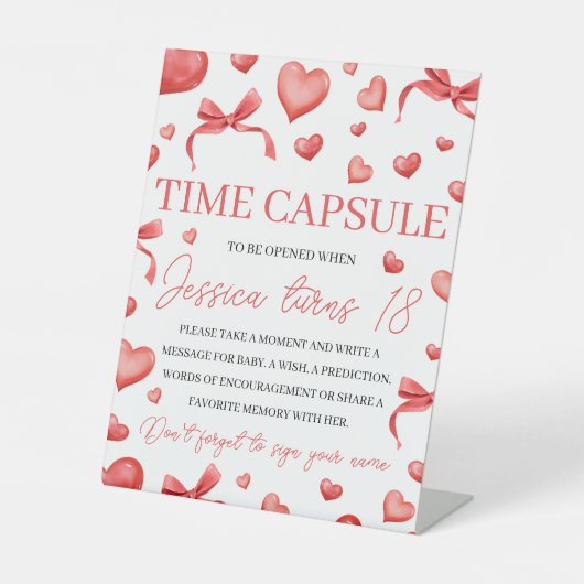 Signe De Table Sweetheart Time Capsule Sign (Recto)