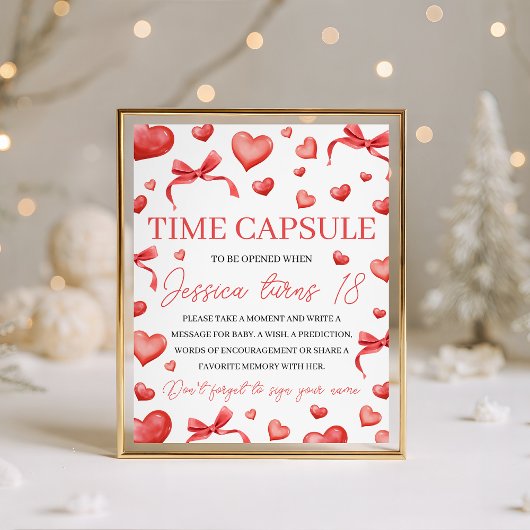 Signe De Table Sweetheart Time Capsule Sign