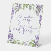 Signe De Table Sweets & Traitements Modern Floral Script Mariage  (Recto)
