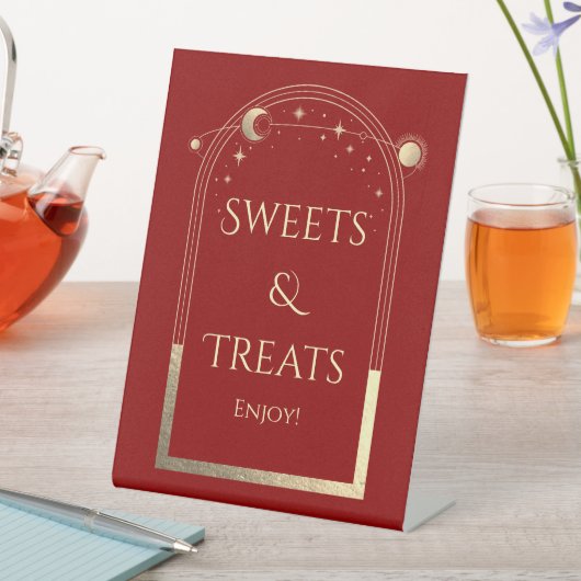 Signe De Table Sweets & Traitements Mystical Red Gold Mariage (In SItu)