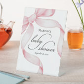 Signe De Table SYMBOLE ACrylique Baby shower coquette rose (In SItu)